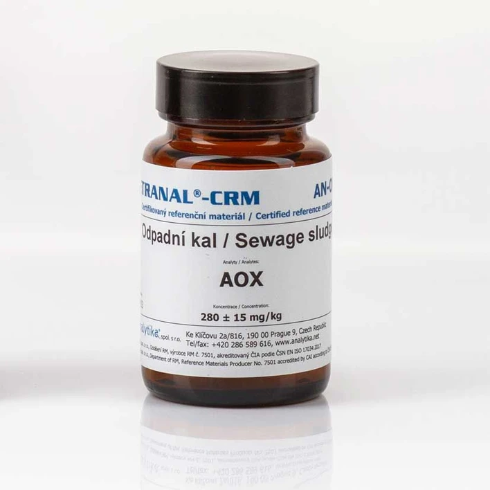 <p>ANALYTIKA: Matricový certifikovaný referenční materiál odpadního kalu: METRANAL® CRM AN-OK03</p>