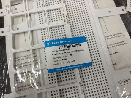 Agilent rack pro 30 mm vzorkovnice, 21 pozic, 6610026600 (Nové)