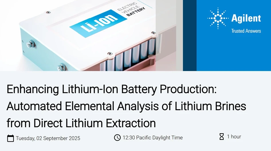 Agilent Technologies: Enhancing Lithium-Ion Battery Production: Automated Elemental Analysis of Lithium Brines from Direct Lithium Extraction