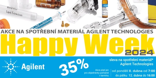 Happy Week 8. - 12. dubna - 35% slevu na produkty spotřebního materiálu značky Agilent