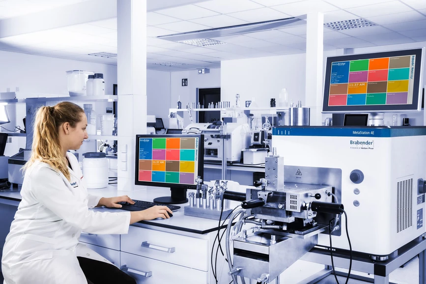 Anton Paar: Brabender MetaStation modulární momentový reometr.
