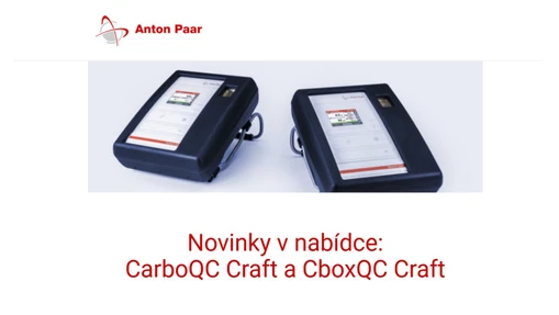 Anton Paar Novinky v nabídce: CarboQC Craft a CboxQC Craft