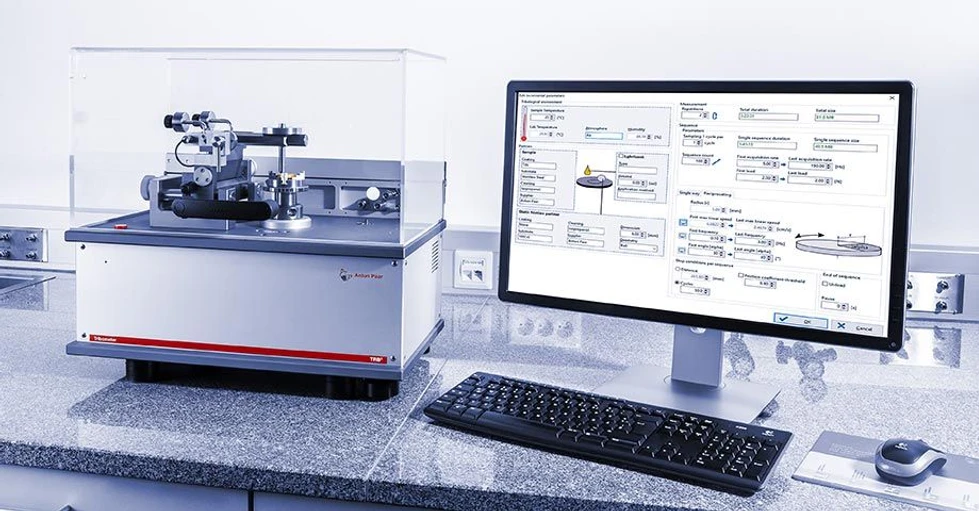 Anton Paar: TRB³ tribometr typu Pin-on-disk.