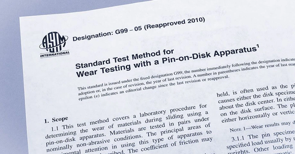 Anton Paar: TRB³ tribometr typu Pin-on-disk.