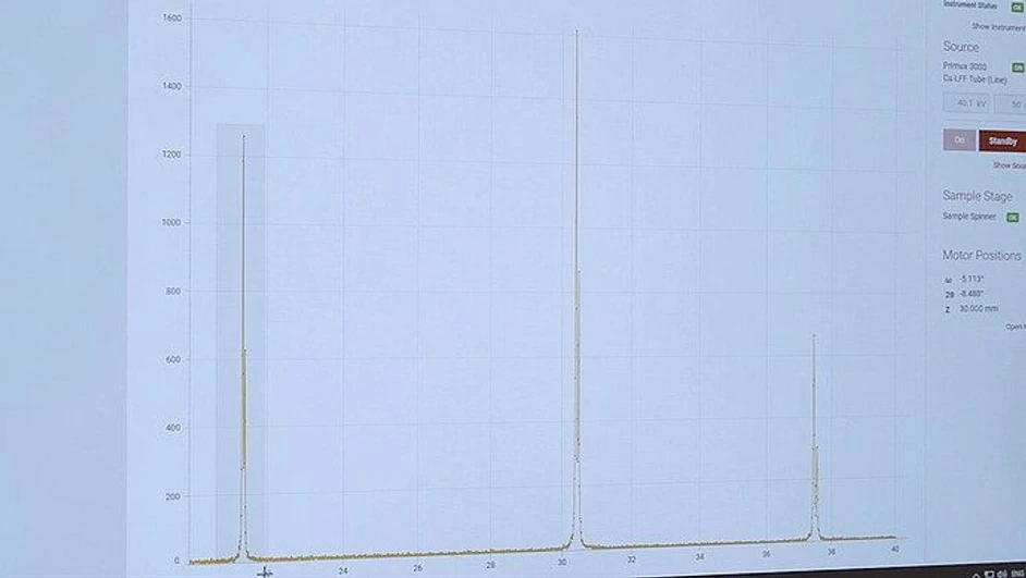 Anton Paar: XRDynamic 500 automatizovaný víceúčelový práškový rentgenový difraktometr.