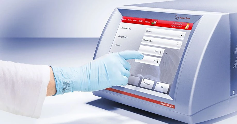 Anton Paar: DMA 4200 M - detail displeje