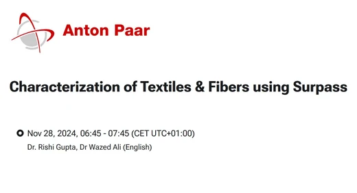 Characterization of Textiles & Fibers using Surpass