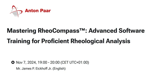 Mastering RheoCompass™: Advanced Software Training for Proficient Rheological Analysis