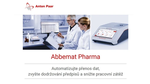 Objevte funkce a výhody Anton Paar Abbemat Pharma