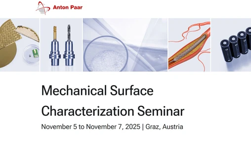 Pozvánka na seminář Anton Paar - Mechanical Surface Characterization