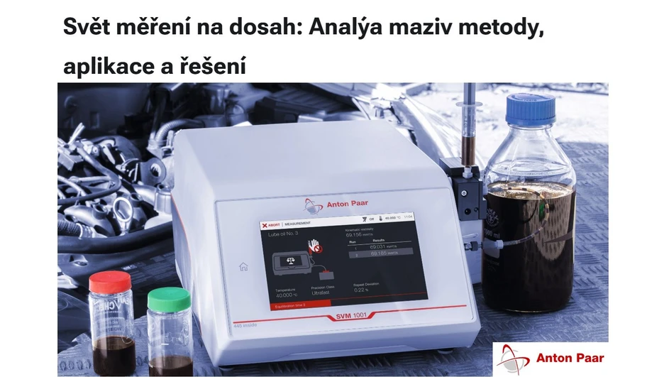 Svět měření na dosah: Analýza maziv - metody, aplikace a řešení