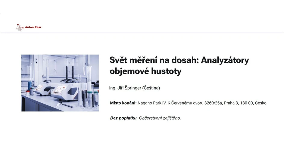 Svět měření na dosah: Analyzátory objemové hustoty