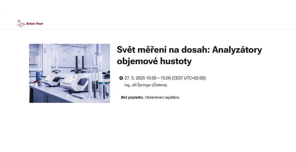 Svět měření na dosah: Analyzátory objemové hustoty