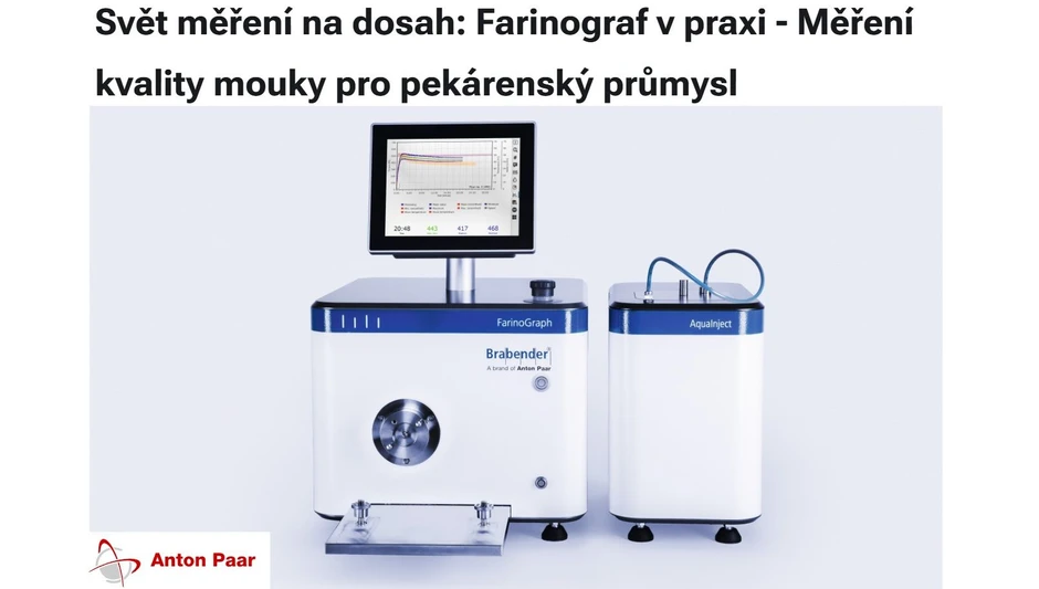 Svět měření na dosah: Farinograf v praxi - Měření kvality mouky pro pekárenský průmysl