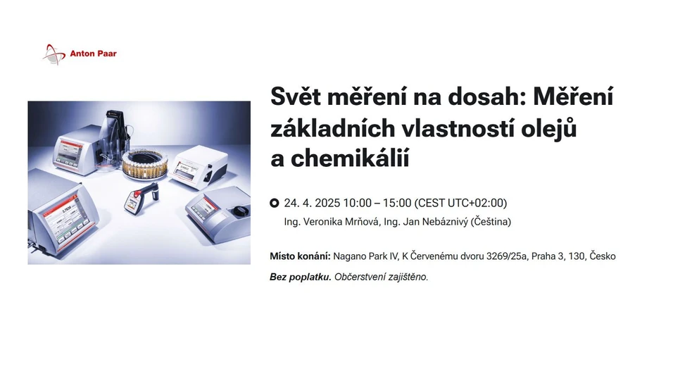 Svět měření na dosah: Měření základních vlastností olejů a chemikálií