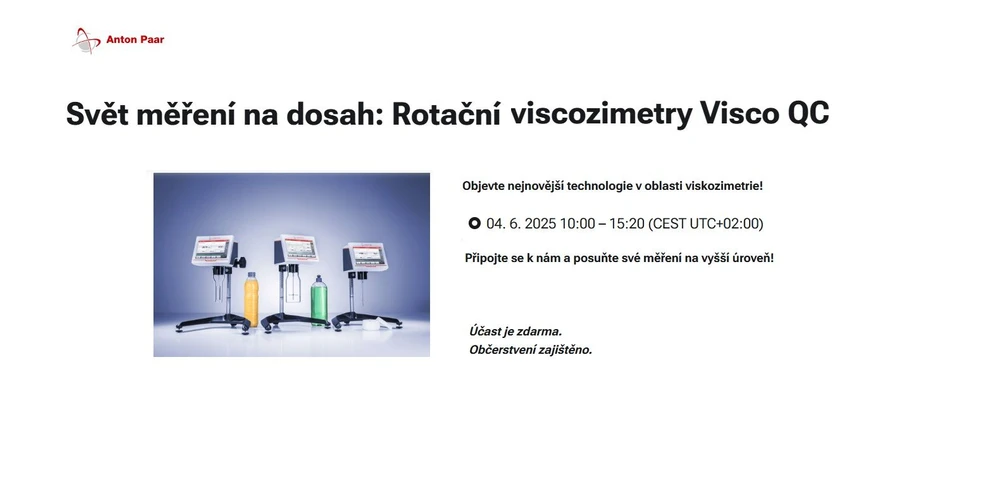 Svět měření na dosah: Rotační viskozimetry Visco QC