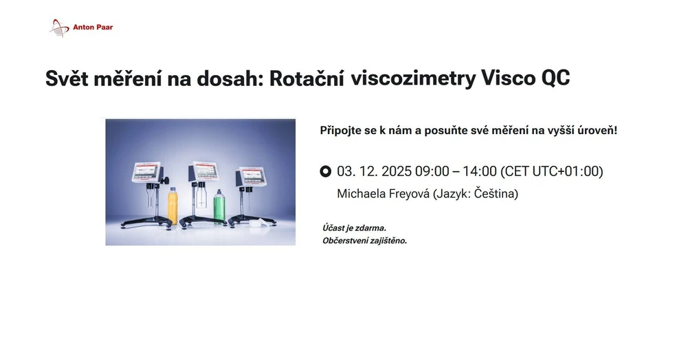 Svět měření na dosah: Rotační viskozimetry Visco QC