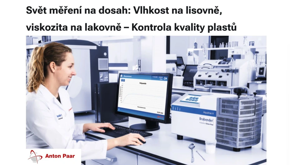 Svět měření na dosah: Vlhkost na lisovně, viskozita na lakovně – Kontrola kvality plastů