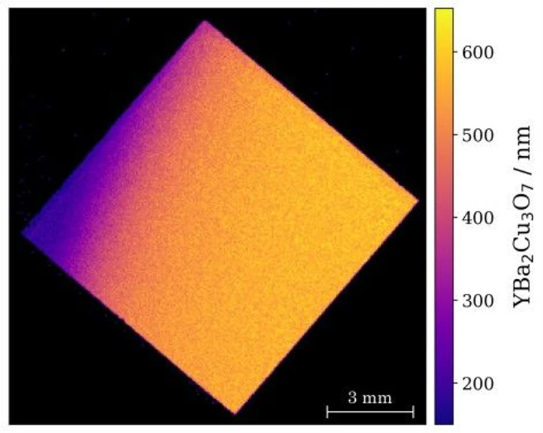 Bruker: Commercially grown YBa2Cu3O7 on Al2O3. Standard-free quantification of thickness; sold as 500 nm.