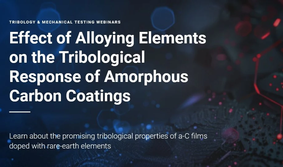 Bruker: Effect of Alloying Elements on the Tribological Response of Amorphous Carbon Coatings