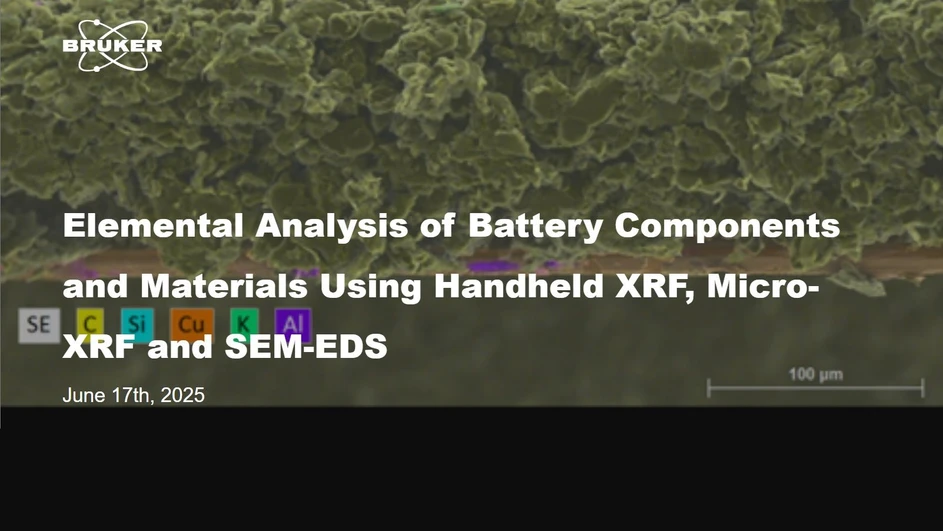 Bruker: Elemental Analysis of Battery Components and Materials Using Handheld XRF, Micro-XRF and SEM-EDS