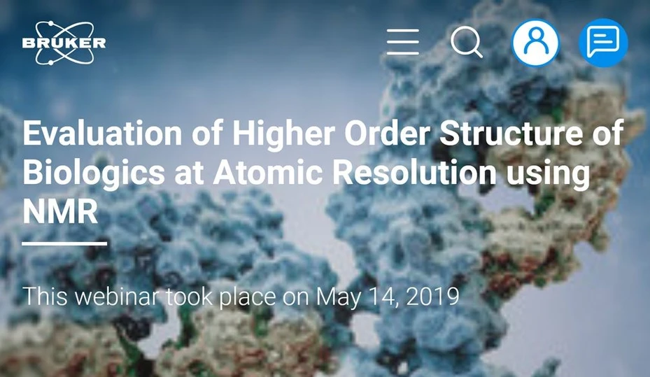 Bruker: Evaluation of Higher Order Structure of Biologics at Atomic Resolution using NMR