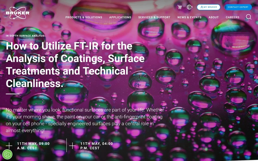 Bruker: How to Utilize FT-IR for the Analysis of Coatings, Surface Treatments and Technical Cleanliness