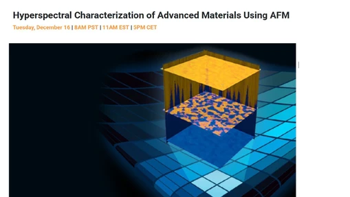 Hyperspectral Characterization of Advanced Materials using AFM