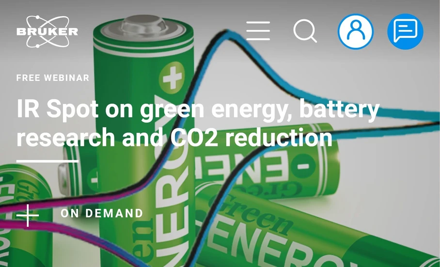 Bruker: IR Spot on green energy, battery research and CO2 reduction