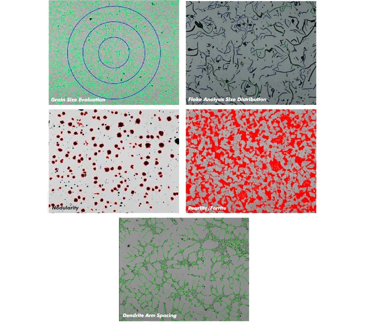 LECO PAX-it2 Software pro pořizování snímků pro digitální mikroskopy: Kompletní softwarová sada PAX-it rozšiřuje možnosti základního měření o moduly pro měření velikosti zrn, nodularity, perlitu/feritu, vzdálenosti ramen dendritu a další. Každý modul je plně přizpůsobitelný tak, aby vyhovoval jakýmkoli metalografickým analytickým potřebám laboratoře.