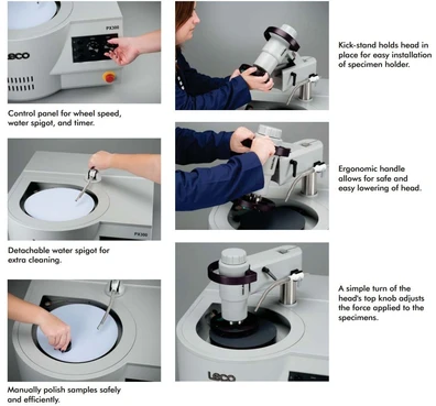 LECO PX300 Ruční bruska/leštička pro přípravu metalografického vzorku 