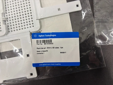 Agilent držák vzorků pro zkumavky 16 mm, 60 pozic, 6610025400 (Nový)