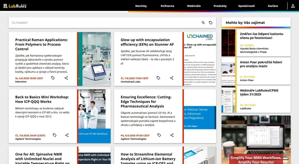 <p>LabRulez: Webináře LabRulezICPMS týden 32/2025</p>