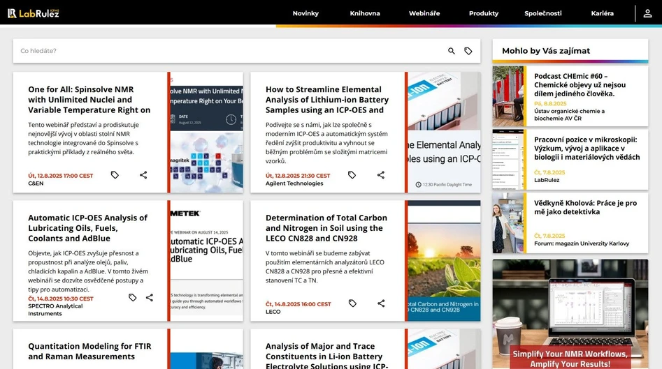 <p>LabRulez: Webináře LabRulezICPMS týden 33/2025</p>
