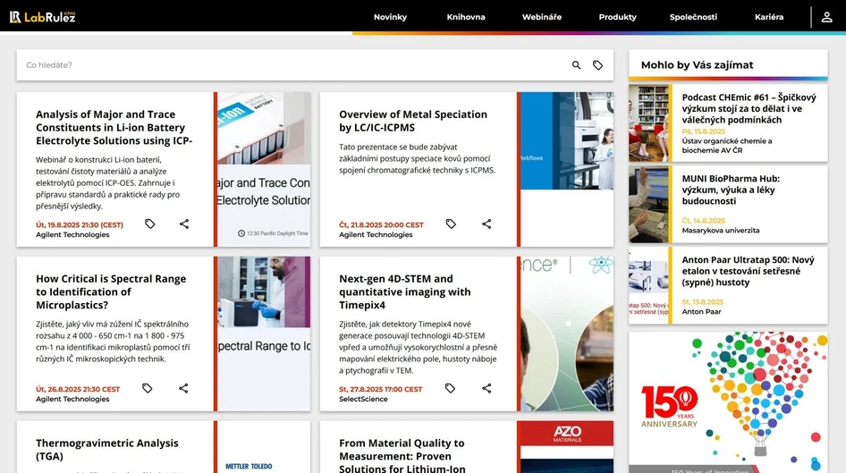 <p>LabRulez: Webináře LabRulezICPMS týden 34/2025</p>