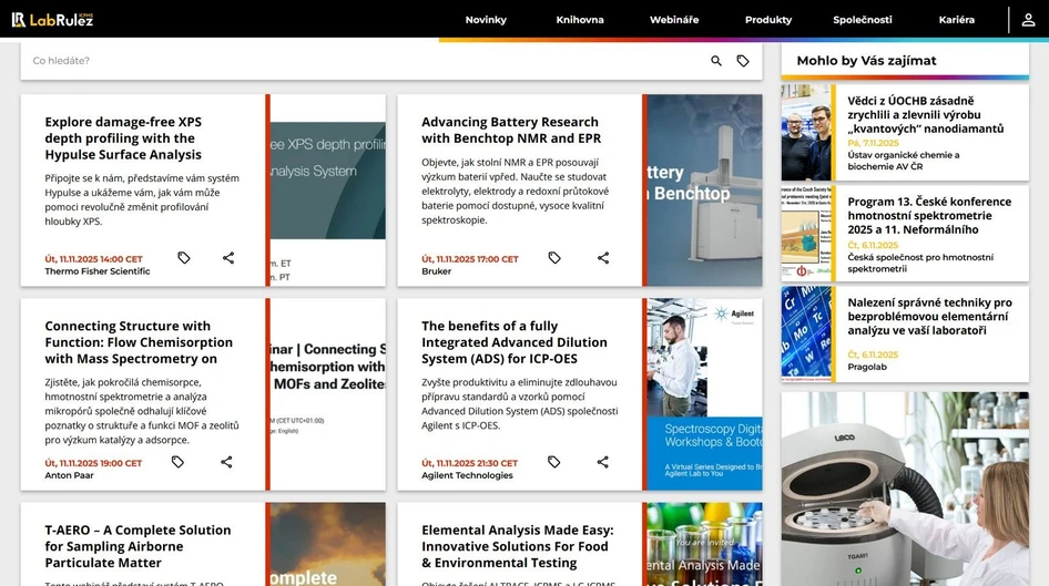 <p>LabRulez: Webináře LabRulezICPMS týden 46/2025</p>