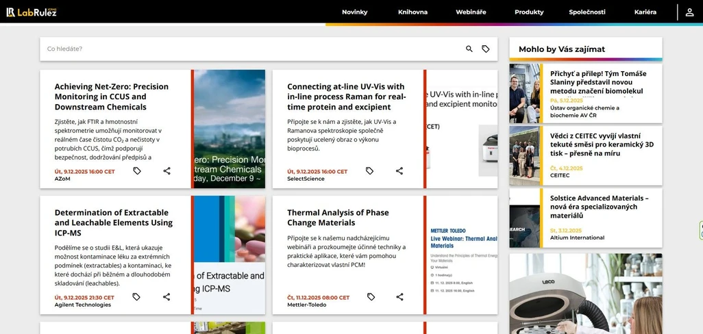 <p>LabRulez: Webináře LabRulezICPMS týden 50/2025</p>