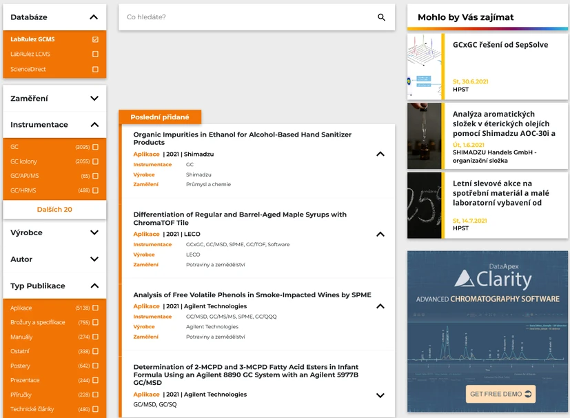 LabRulez: Knihovna dokumentů s pokročilým algoritmem vyhledávání a možnosti filtrování