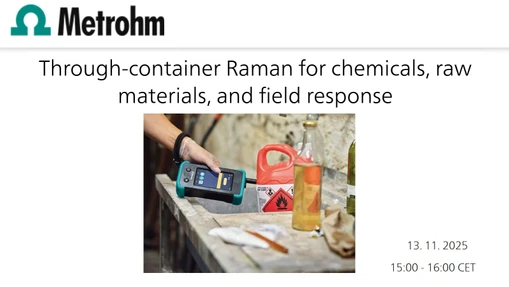Through-container Raman for chemicals, raw materials, and field response