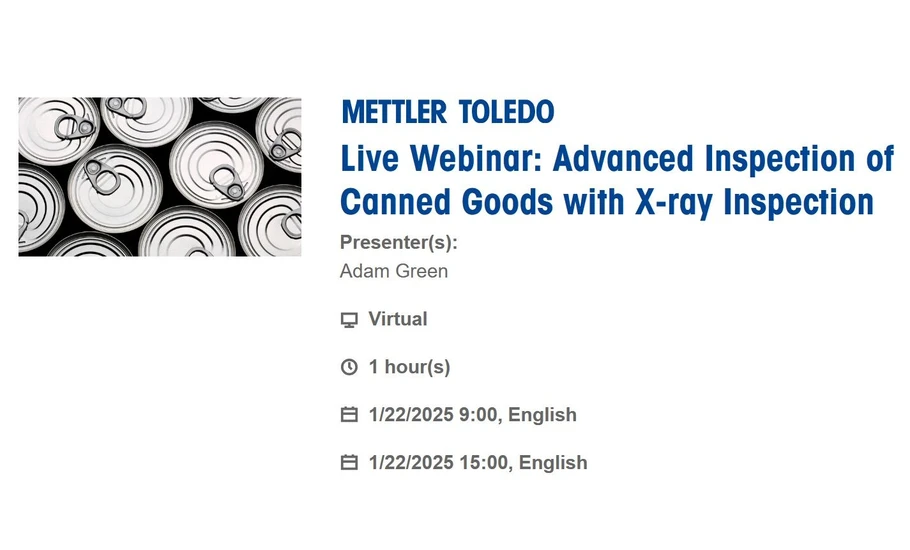 Mettler Toledo: Advanced Inspection of Canned Goods with X-ray Inspection