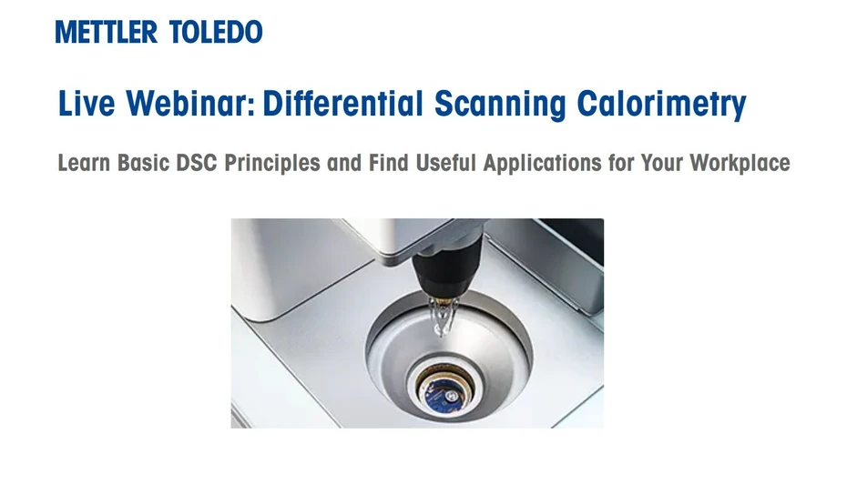 Mettler Toledo: Differential Scanning Calorimetry
