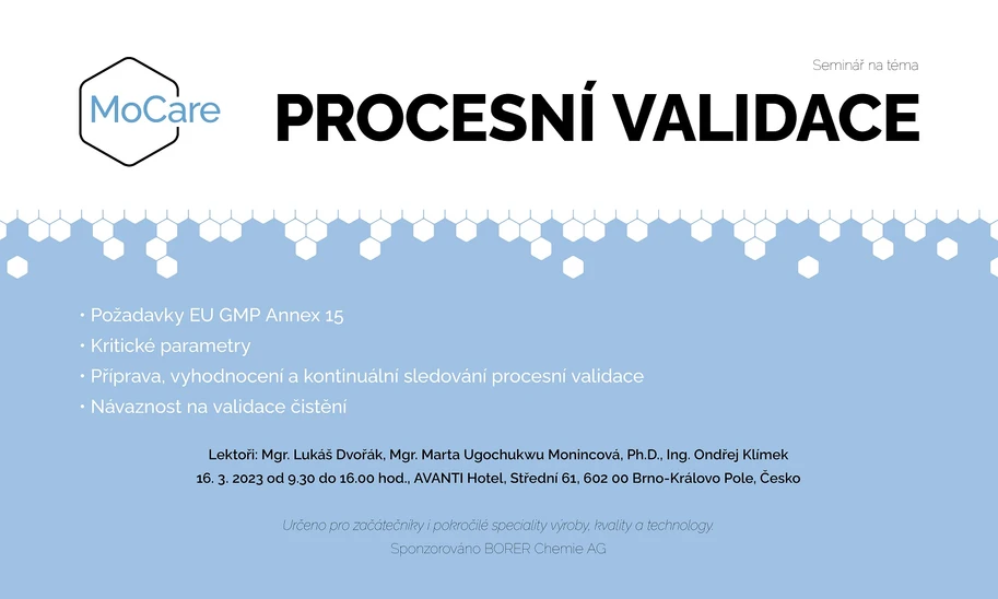 Seminář PROCESNÍ VALIDACE