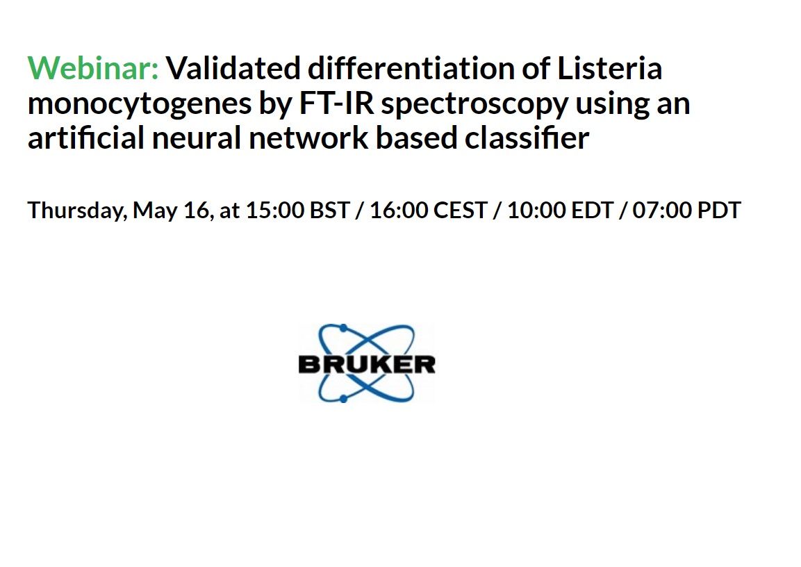 Bruker - Validated differentiation of Listeria monocytogenes by FT-IR spectroscopy using an artificial neural network based classifier