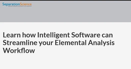 Learn how Intelligent Software can Streamline your Elemental Analysis Workflow