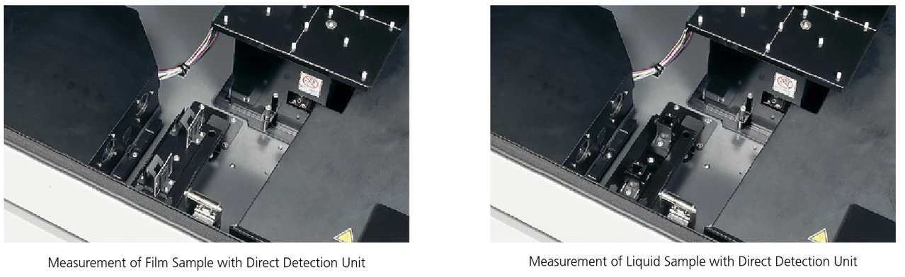 Shimadzu: Měření filmu a měření kapalného vzorku s použitím jednotky přímé detekce