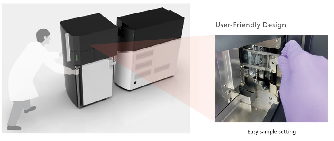 Shimadzu: Přístroj iMScope QT lze snadno připojit nebo odpojit od přístroje LCMS-9030