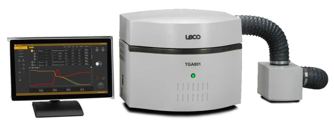 LECO TGA801 Termogravimetrická analýza vlhkosti, popela, těkavých látek a ztráty žíháním.