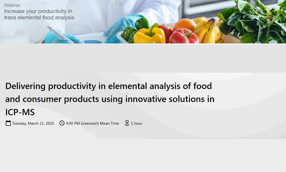 Thermo Fisher Scientific: Delivering productivity in elemental analysis of food and consumer products using innovative solutions in ICP-MS