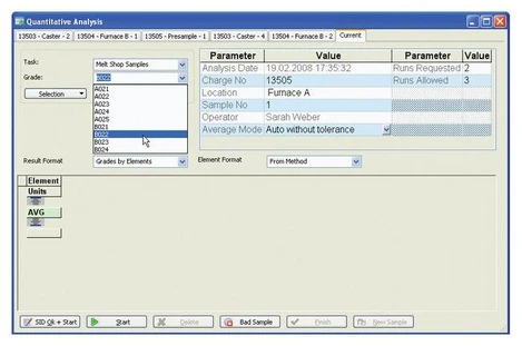 Software Thermo Scientific™ OXSAS™ pro OES analýzy