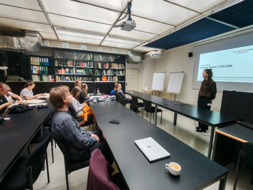 Univerzita Pardubice/Zdeňka Míchalová: Mezinárodní workshop projektu AKTION: průzkum kaple sv. Jiří na zámku v Českém Krumlově: Setkání projektového týmu ve Vídni.
